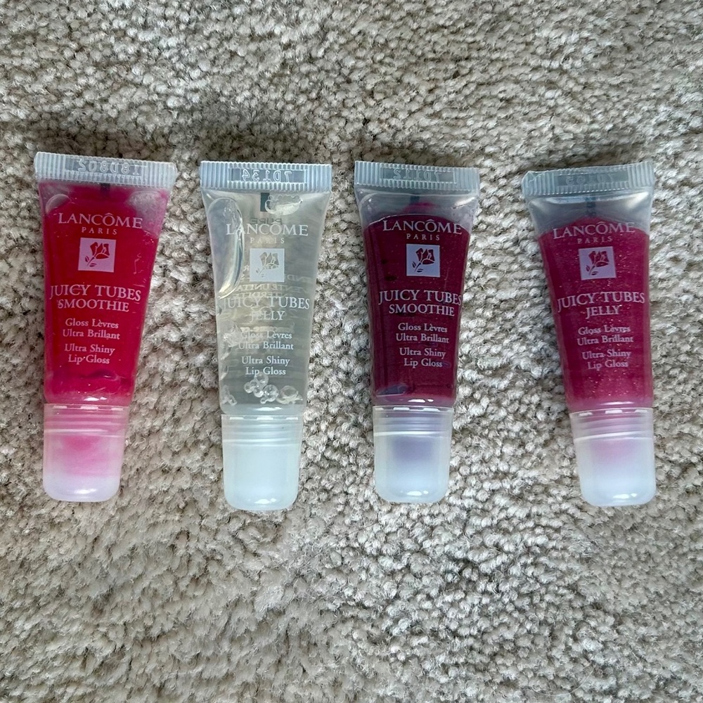 *NEW* Lancome Juicy Tubes Smoothie Ultra Shiny Lip Gloss 4 Tubes x 8g